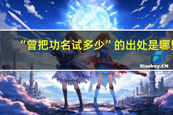 “曾把功名试多少”的出处是哪里