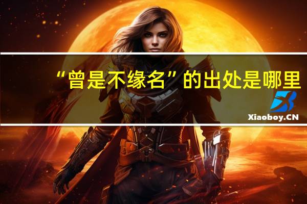 “曾是不缘名”的出处是哪里
