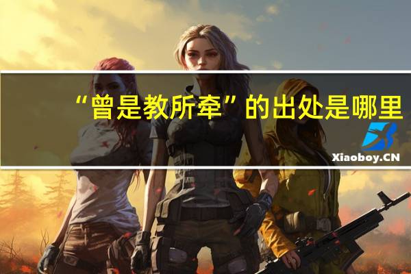 “曾是教所牵”的出处是哪里