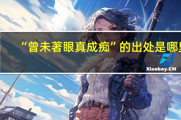 “曾未著眼真成痴”的出处是哪里
