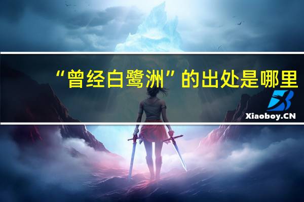 “曾经白鹭洲”的出处是哪里