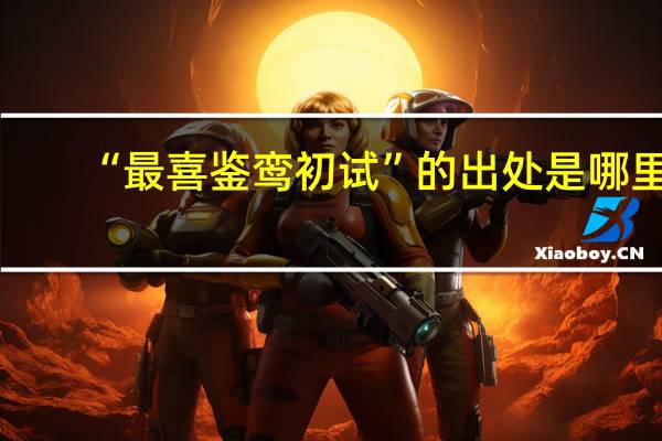 “最喜鉴鸾初试”的出处是哪里