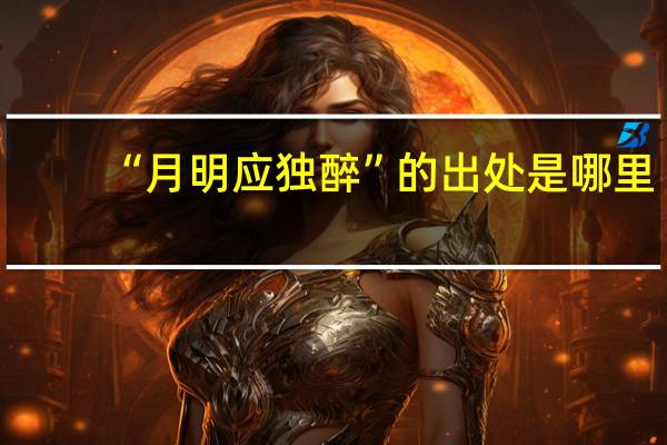 “月明应独醉”的出处是哪里