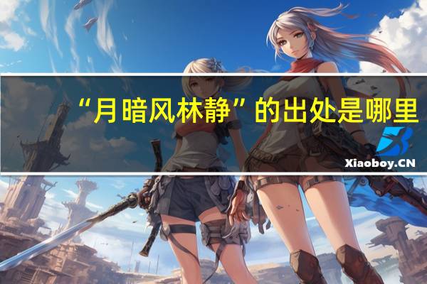 “月暗风林静”的出处是哪里