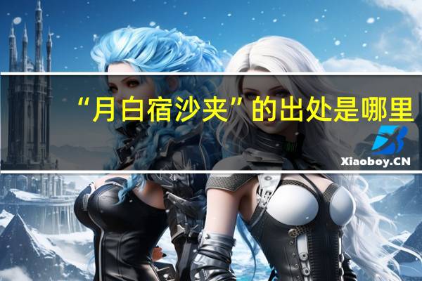 “月白宿沙夹”的出处是哪里