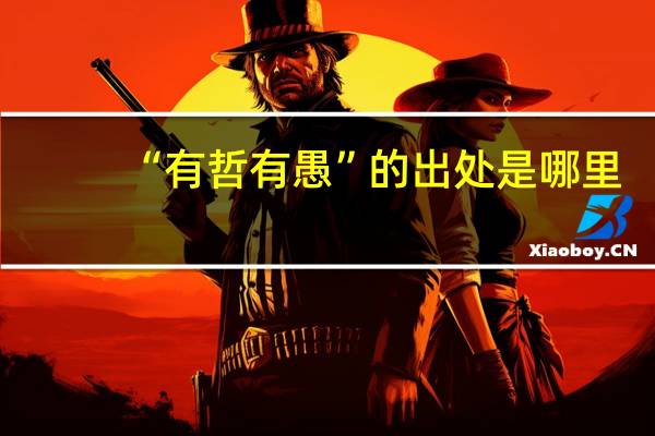 “有哲有愚”的出处是哪里
