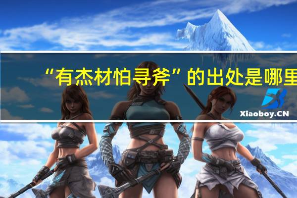 “有杰材怕寻斧”的出处是哪里