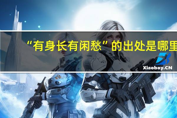 “有身长有闲愁”的出处是哪里