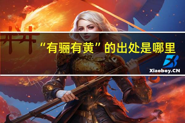 “有骊有黄”的出处是哪里