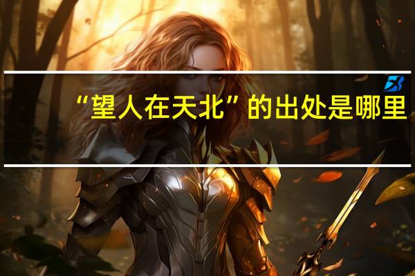 “望人在天北”的出处是哪里