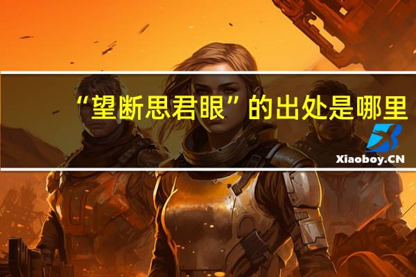 “望断思君眼”的出处是哪里