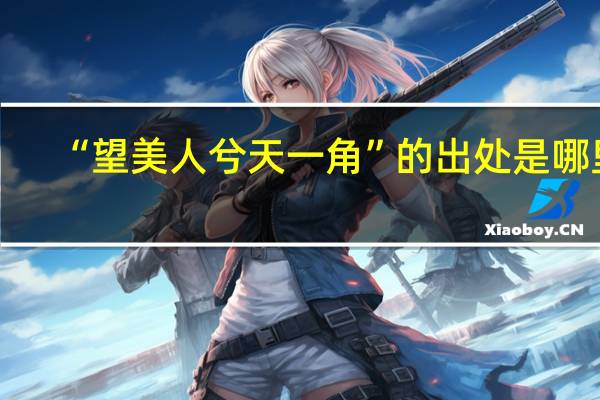 “望美人兮天一角”的出处是哪里
