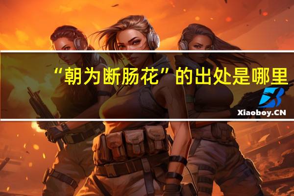 “朝为断肠花”的出处是哪里