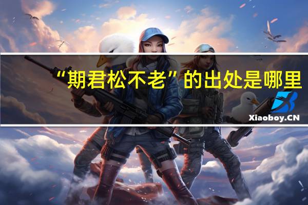 “期君松不老”的出处是哪里