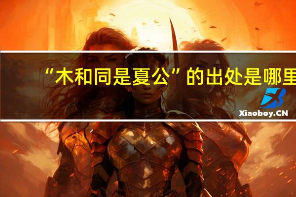 “木和同是夏公”的出处是哪里