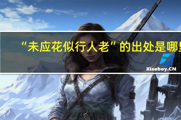 “未应花似行人老”的出处是哪里