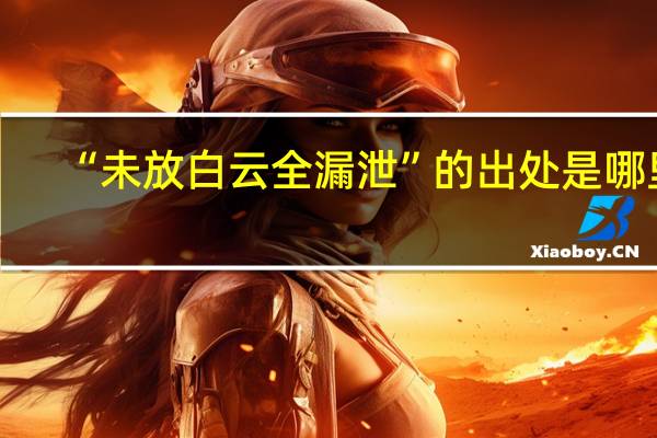 “未放白云全漏泄”的出处是哪里