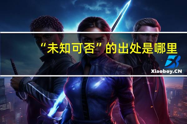 “未知可否”的出处是哪里