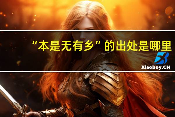 “本是无有乡”的出处是哪里
