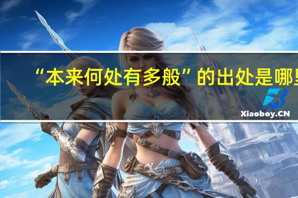 “本来何处有多般”的出处是哪里
