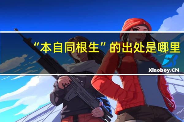 “本自同根生”的出处是哪里