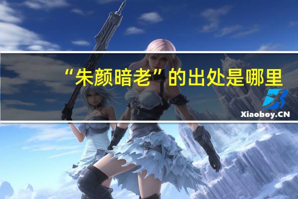 “朱颜暗老”的出处是哪里