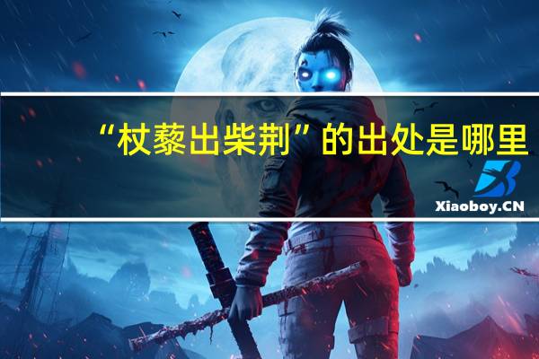 “杖藜出柴荆”的出处是哪里