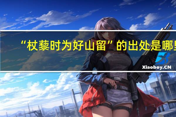 “杖藜时为好山留”的出处是哪里