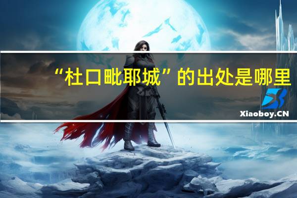 “杜口毗耶城”的出处是哪里