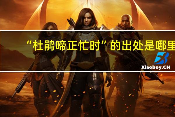 “杜鹃啼正忙时”的出处是哪里