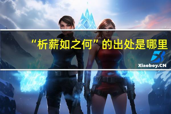 “析薪如之何”的出处是哪里