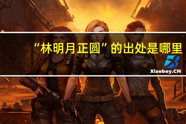 “林明月正圆”的出处是哪里