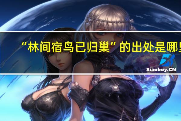 “林间宿鸟已归巢”的出处是哪里