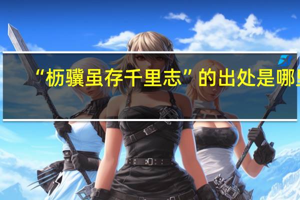 “枥骥虽存千里志”的出处是哪里