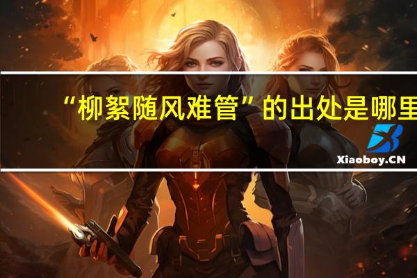 “柳絮随风难管”的出处是哪里