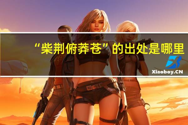 “柴荆俯莽苍”的出处是哪里