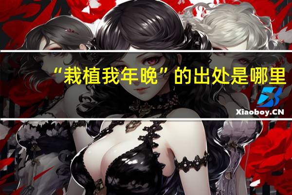 “栽植我年晚”的出处是哪里