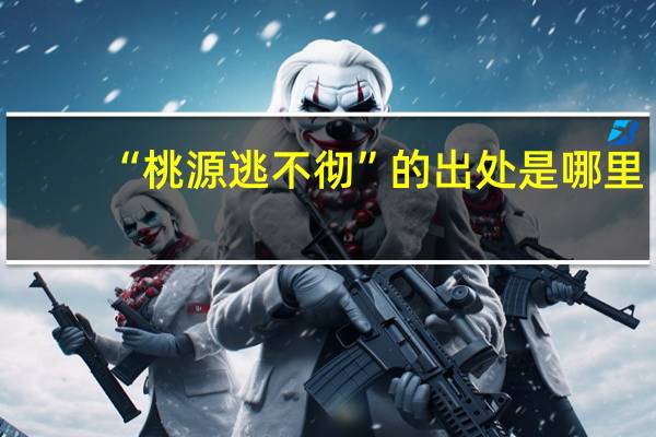 “桃源逃不彻”的出处是哪里