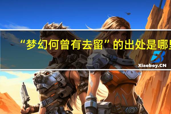 “梦幻何曾有去留”的出处是哪里
