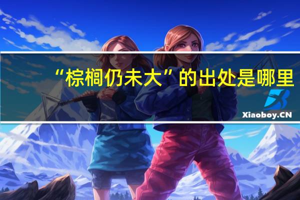 “棕榈仍未大”的出处是哪里