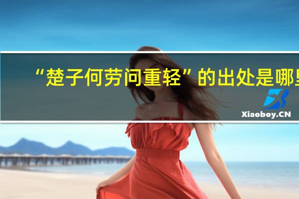 “楚子何劳问重轻”的出处是哪里