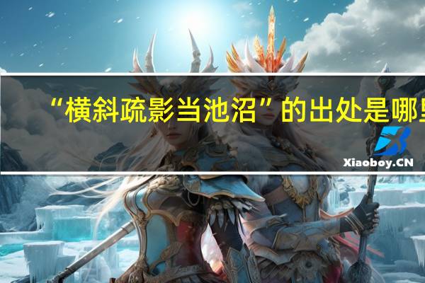 “横斜疏影当池沼”的出处是哪里