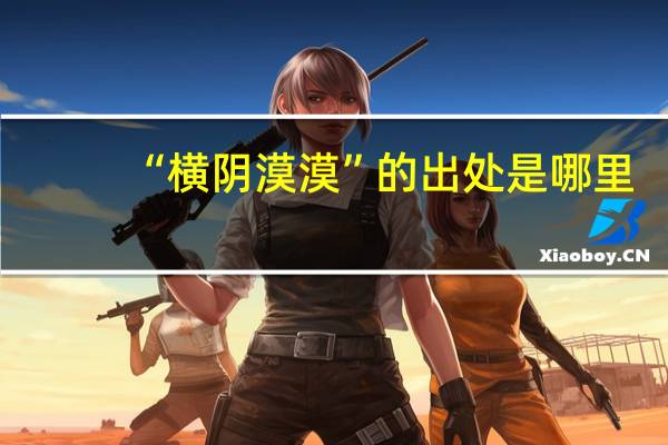“横阴漠漠”的出处是哪里