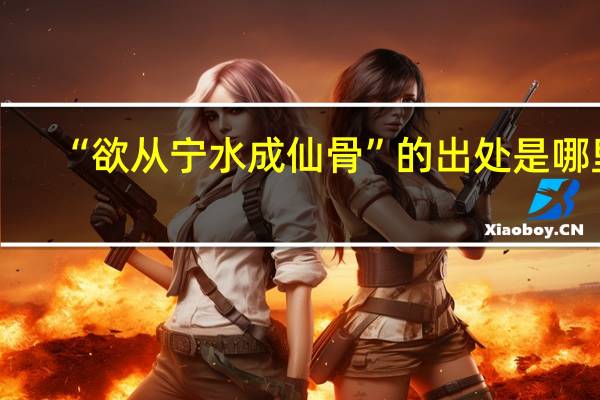 “欲从宁水成仙骨”的出处是哪里