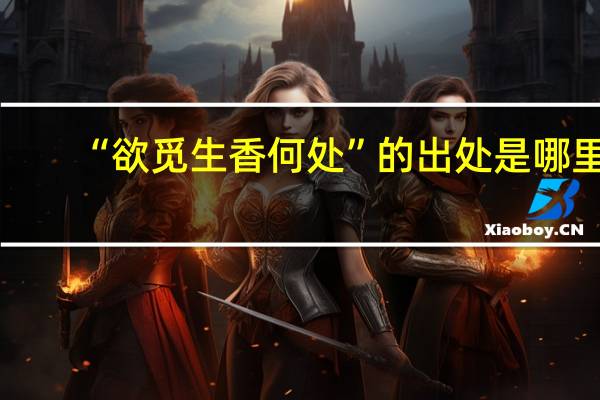 “欲觅生香何处”的出处是哪里