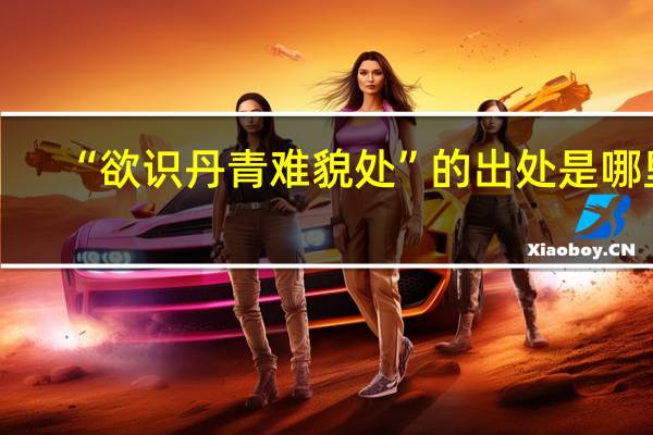 “欲识丹青难貌处”的出处是哪里