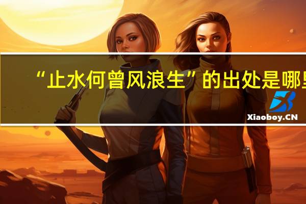 “止水何曾风浪生”的出处是哪里