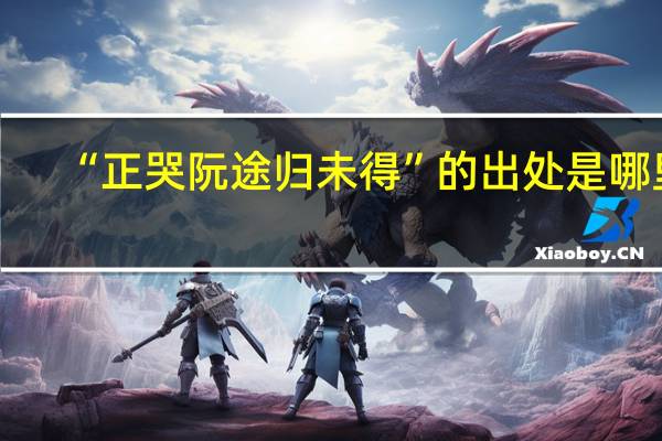 “正哭阮途归未得”的出处是哪里