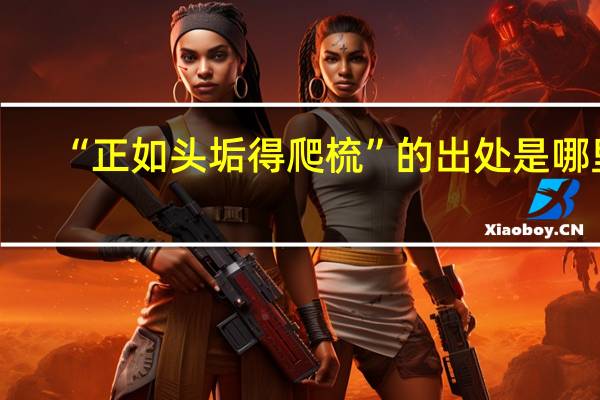“正如头垢得爬梳”的出处是哪里