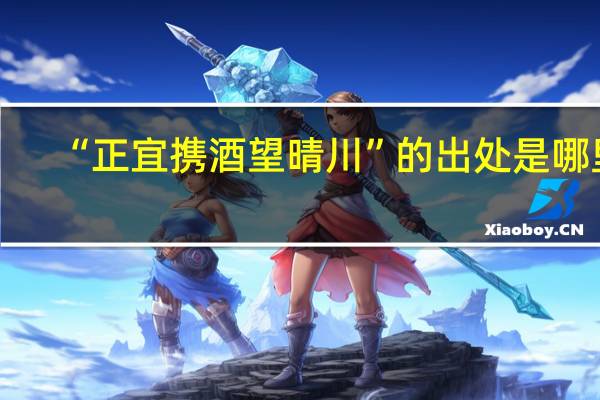 “正宜携酒望晴川”的出处是哪里